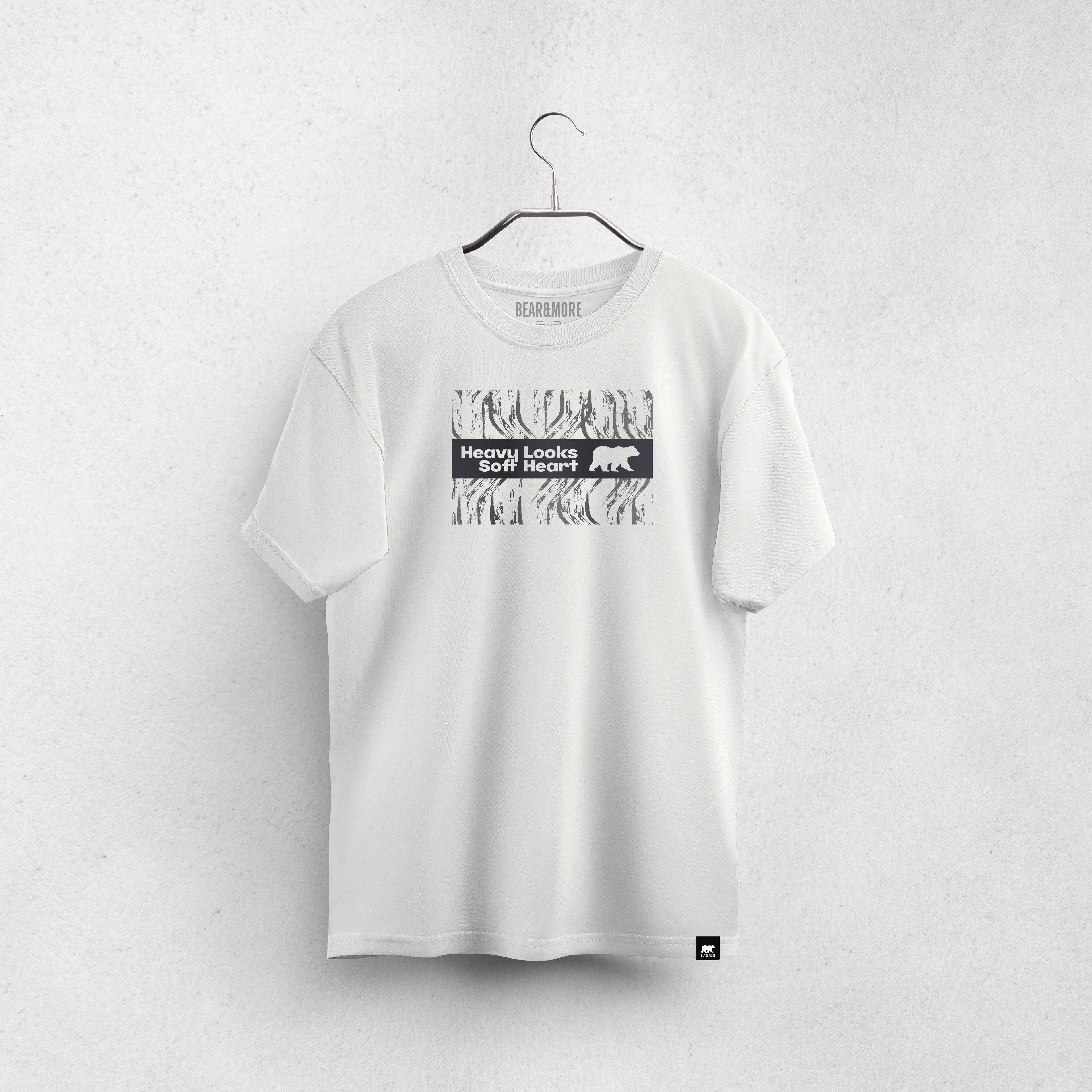 Heavy Looks, Soft Heart Expression T-Shirt Siyah
