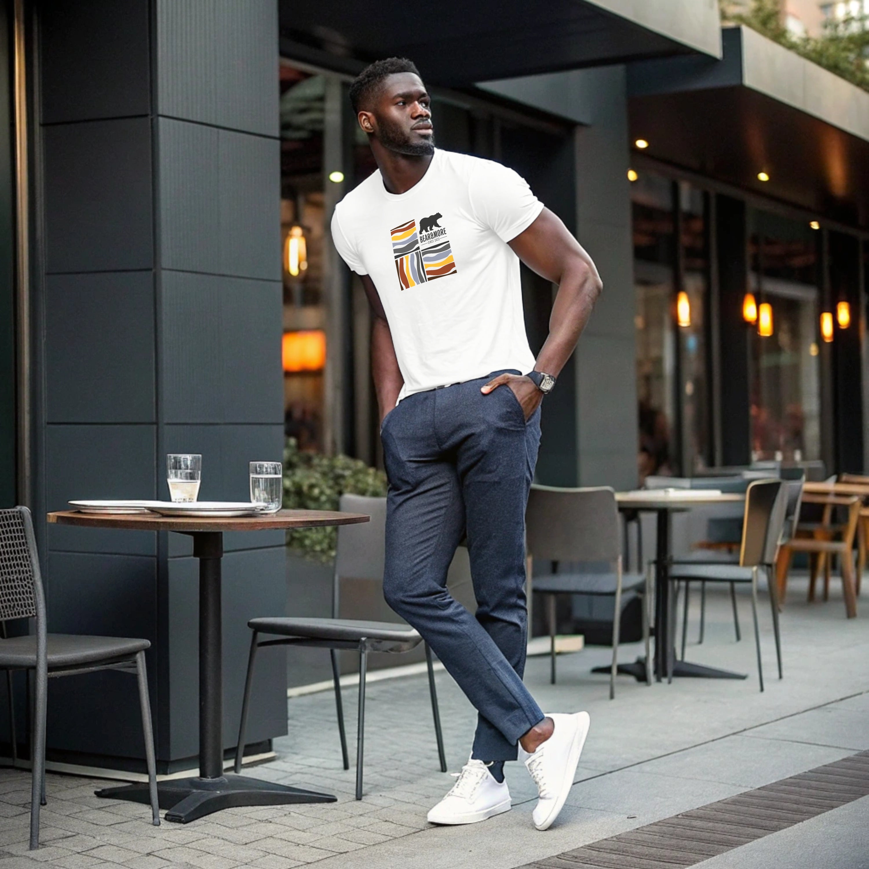 Sabbia Collection Ayılı T-Shirt No2 Beyaz