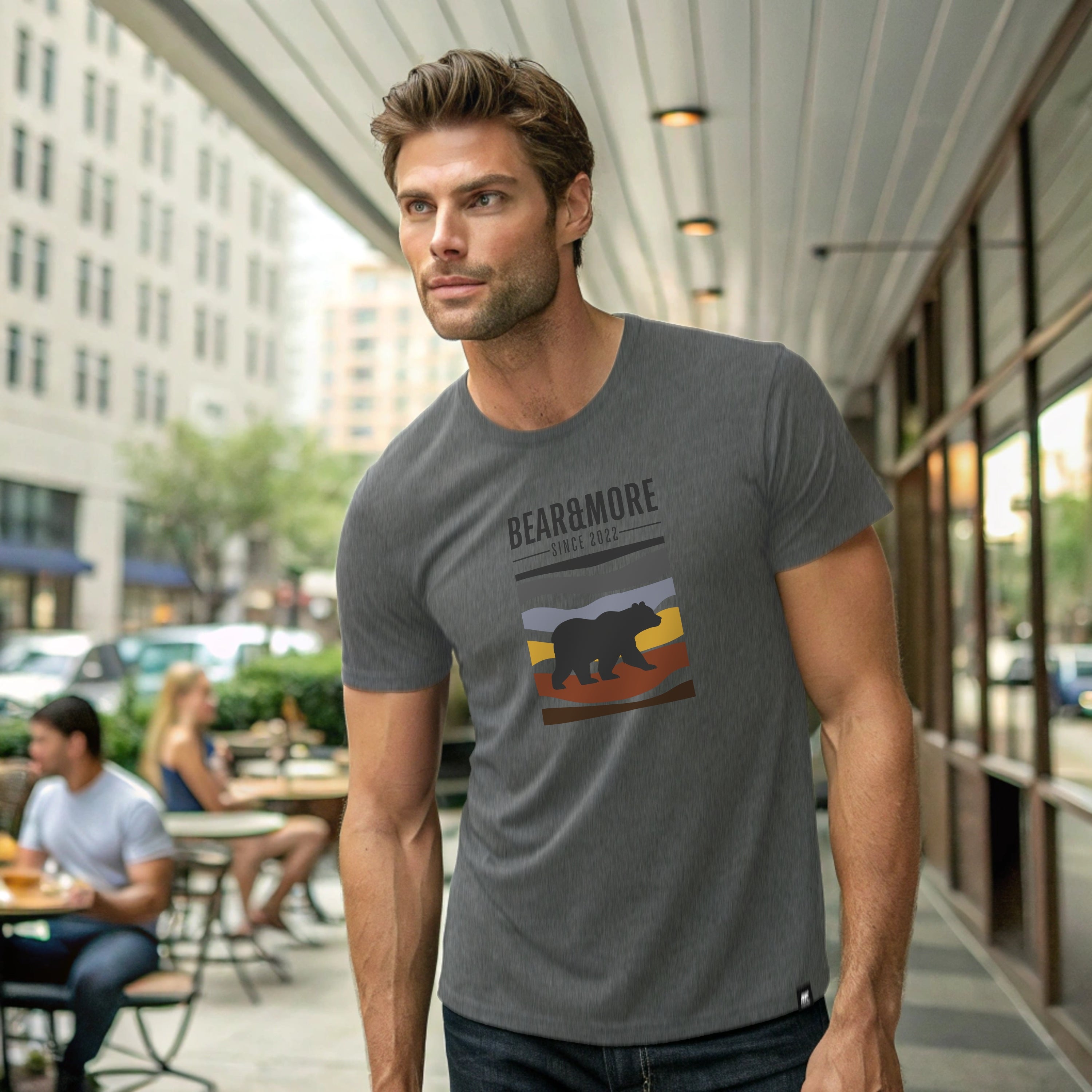 Sabbia Collection Ayılı T-Shirt No4 Gri